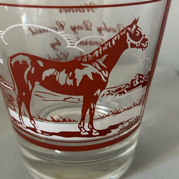 Set of 4 Kentucky Derby Club winner horse glasses vintage?? - Picture 3 of 8